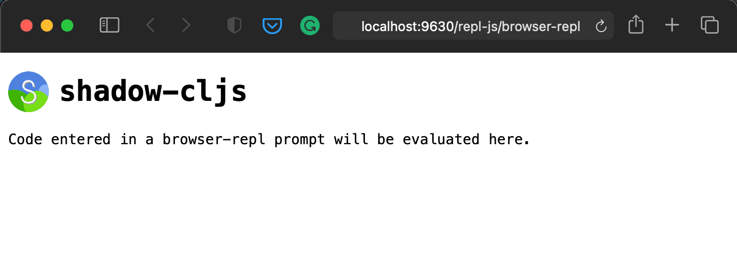 shadow-cljs browser repl message