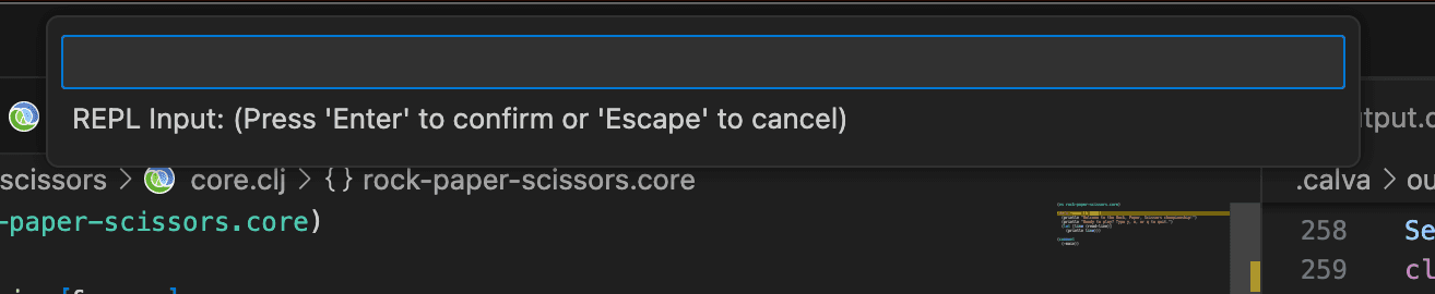 vs code input box