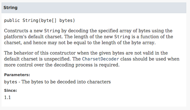 Java String constructor detail